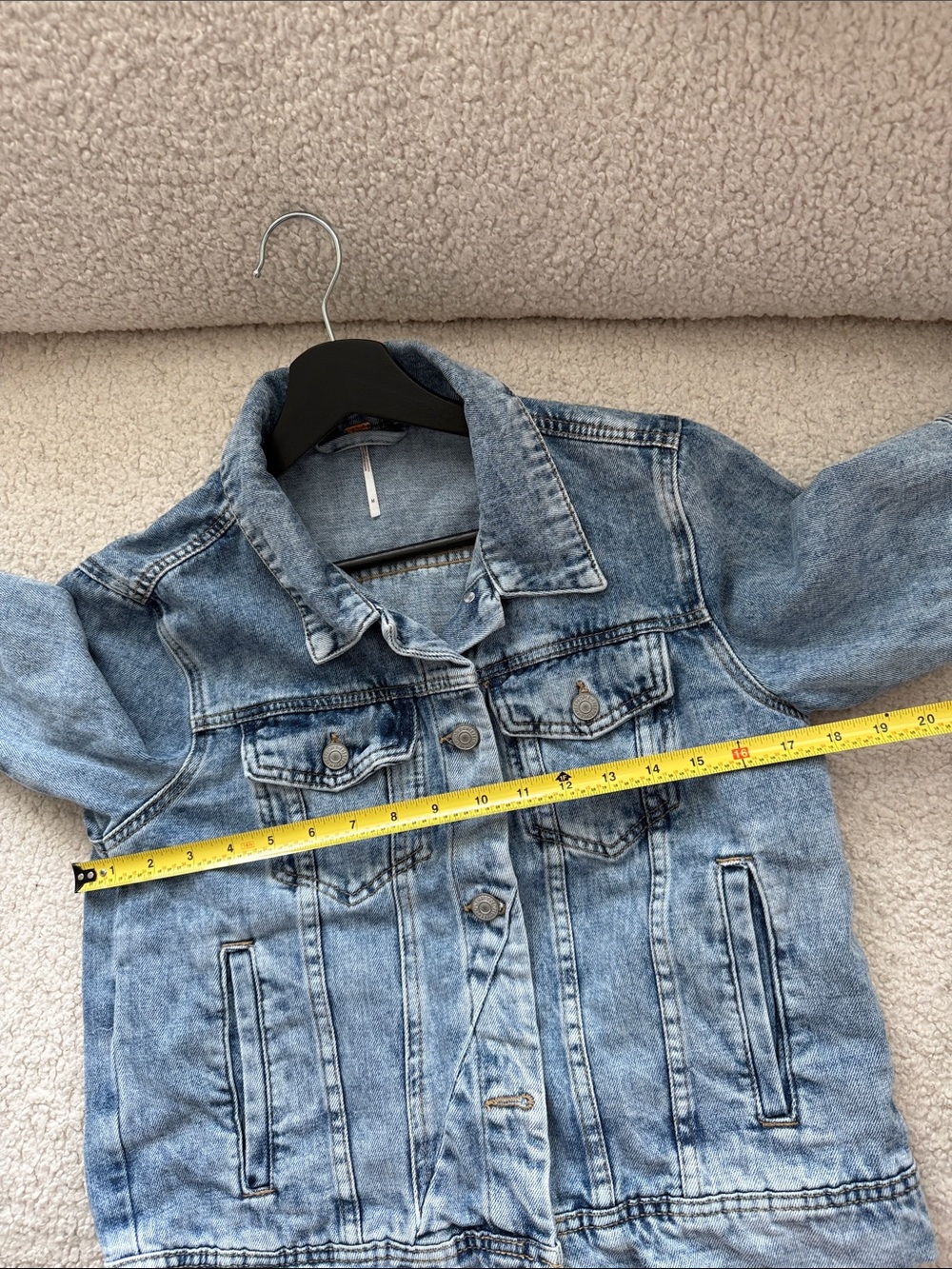 Free People Light Wash Cropped Denim Jacket - Picture 9 of 14
